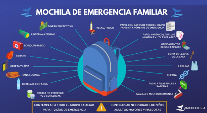 Kit de emergencias En cada vivienda debe existir uno